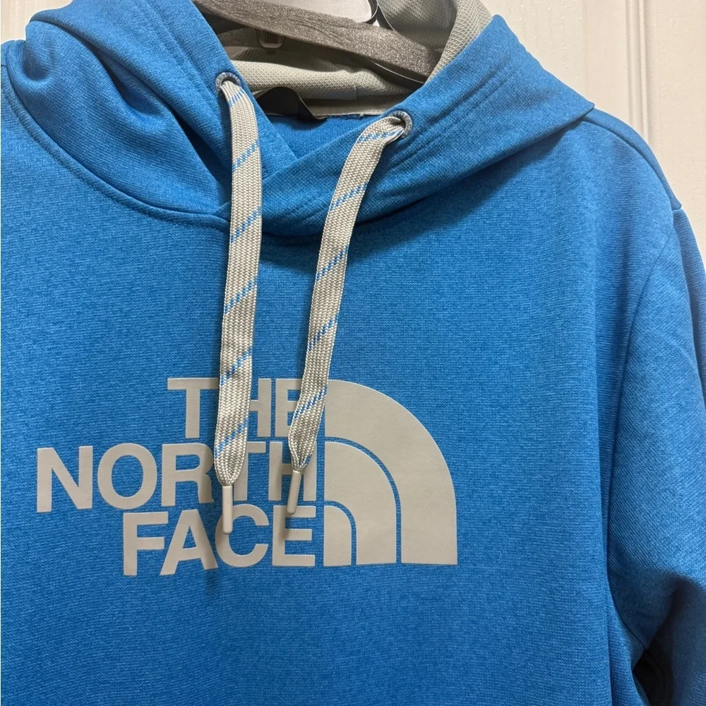 The North Face Bright Blue Pullover Hoodie with Logo